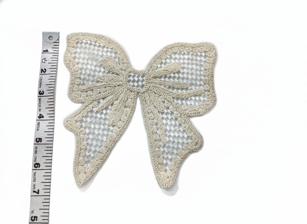 Bow Patch | Embroidered Ethnic Patch – Global Lace House – GLOBAL LACE ...